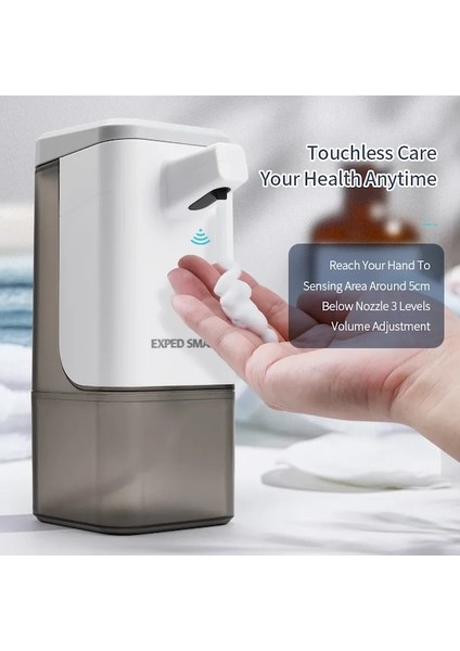 Beyaz Köpük Temassız Sıvı Sabunluklar Elektrikli 600 ml Büyük Kapasiteli Kızılötesi Otomatik Indüksiyon Banyo Için Hızlı Sıvı Deşarjı (Yurt Dışından) fiyatları