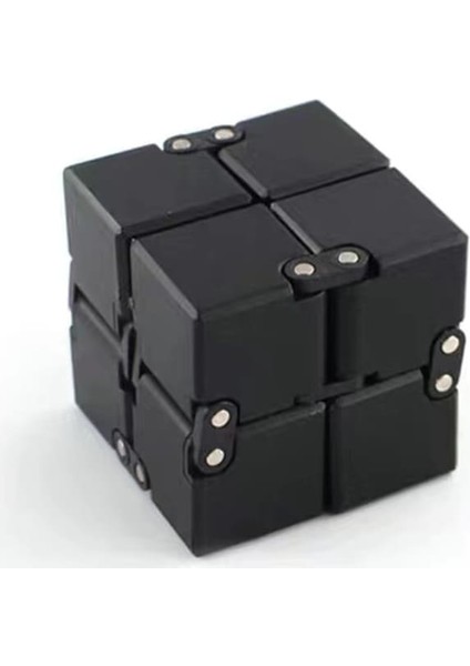 Siyah-Metal Sonsuz Sihirli Küp Anti Stres Fidget Oyuncaklar Kolay Oyun El Spinner Ofis Kübik Stres Giderici Oyuncaklar Çocuk Çocuk Hediye (Yurt Dışından)