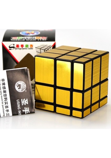 F-3X3X3 Hız Küp Rubix Fırçalanmış Ayna Profesyonel Cubo Magico Sihirli Küp Macar Fidget Oyuncaklar Bulmacalar (Yurt Dışından)