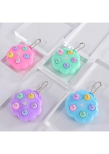Mor-Tasarım Wac-A-Mole Mini Oyun Fidget Cep Oyunu Elektronik Oyuncak Anahtarlık Olmadan El Beyin Eğitimi Fiziksel Düğme (Yurt Dışından)