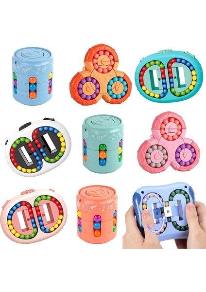 Tip 6-Montessori Dönen Büyülü Fasulye Küp Parmak Ucu Oyuncak Çocuk Iq Zihin Zeka Oyunu Eğitici Spinners Stres Giderici Oyuncaklar (Yurt Dışından) fiyatları