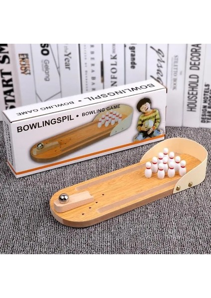 A1-Bulmaca Ahşap Mini Bowling Topu Ebeveyn-Çocuk Interaktif Tahta Oyunu Rahat Stres Giderici Iç Mekan Oyunu Topu Oyuncak Hediye (Yurt Dışından)