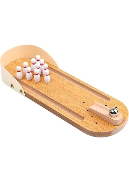 A1-Bulmaca Ahşap Mini Bowling Topu Ebeveyn-Çocuk Interaktif Tahta Oyunu Rahat Stres Giderici Iç Mekan Oyunu Topu Oyuncak Hediye (Yurt Dışından)