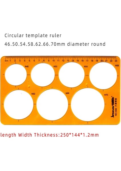 NO.4364 Tarzı Dairesel Oval Cetvel Dayanıklı K Reçine Çizim Tasarım Mobilya Mimar Şablonu Taslak Çizimi Cetvel Şablon Ölçüm Cetveli (Yurt Dışından)