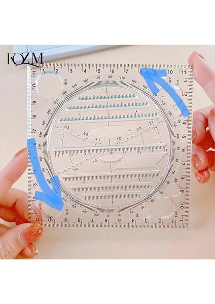 A2 Stili Elips Açı Geometrik Çizim Şablonu Daire Oluşturucu Çizim Cetveli Çok Fonksiyonlu Çizim Cetveli (Yurt Dışından) fırsatları