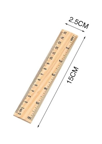 15CM Tarzı 15CM 20CM 30CM Ahşap Cetvel Metrik Kural Hassas Çift Taraflı Ölçme Aracı Öğrenme Ofis Kırtasiye (Yurt Dışından)