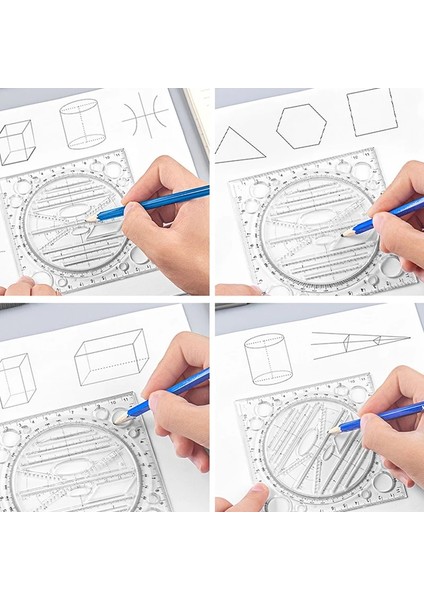 Rcle Şablon Cetvel Çizim Cetveller Açı ve Daire Yapımcısı Sanat Tasarım Inşaat Mimarı Stereo Geometri Ölçme Aracı (Yurt Dışından) fırsatları
