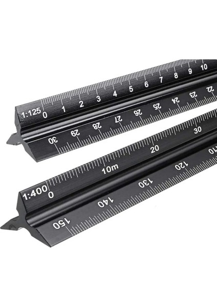 Siyah-Büyük Ölçekli Stil Terazi Cetveli, 30CM Alüminyum Metal Terazi Mimar Mühendis Teknik Cetvel (Yurt Dışından) fiyatları