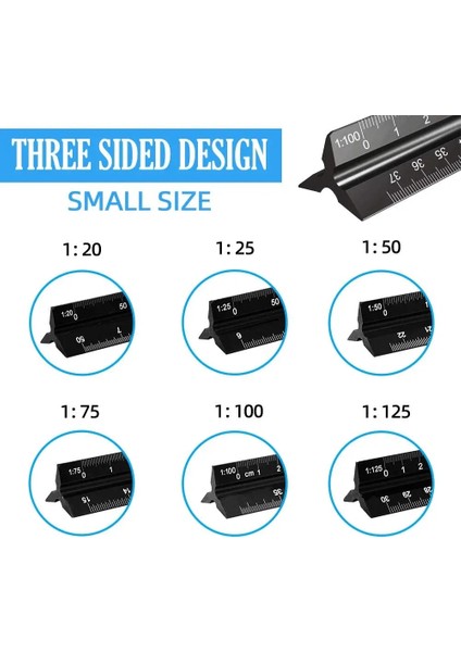 Siyah-Büyük Ölçekli Stil Terazi Cetveli, 30CM Alüminyum Metal Terazi Mimar Mühendis Teknik Cetvel (Yurt Dışından) indirimleri