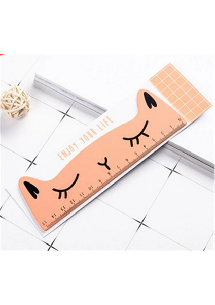 Bir Stil 1 Adet Sevimli Kedi Kırtasiye Seti Kawaii Kedi ve Kedi Pençe Cetvel Öğrenci Çalışma Kırtasiye Ofis Malzemeleri Школьная Канцелярская Линейка (Yurt Dışından)