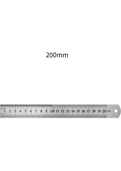 200MM Tarzı Metal Cetvel Paslanmaz Çelik Düz Cetvel Öğrenci Cetveller Ölçü Ağaç Işleme Çizim Hassas Ölçme Aletleri cm (Yurt Dışından)