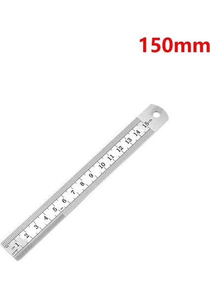 150MM Tarzı Metal Ölçeği Paslanmaz Çelik Düz Cetvel Ölçme Kırtasiye Çizim Aksesuarı El Aleti Okul Ofis Malzemeleri (Yurt Dışından)