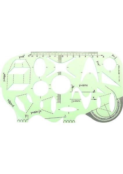 NO.4316 Stili Yeni Yeşil Geometrik Şablon Cetvel Haritalama Çizim Araçları Cetvel Öğrenci Okul Kırtasiye Için Uygun (Yurt Dışından)