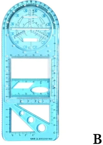 Xbu-1pc Tarzı Okul Için Çok Fonksiyonlu Ilköğretim Okulu Etkinlik Çizim Geometrik Cetvel Üçgen Cetvel Pusula Iletki Seti Ölçme Aracı (Yurt Dışından)