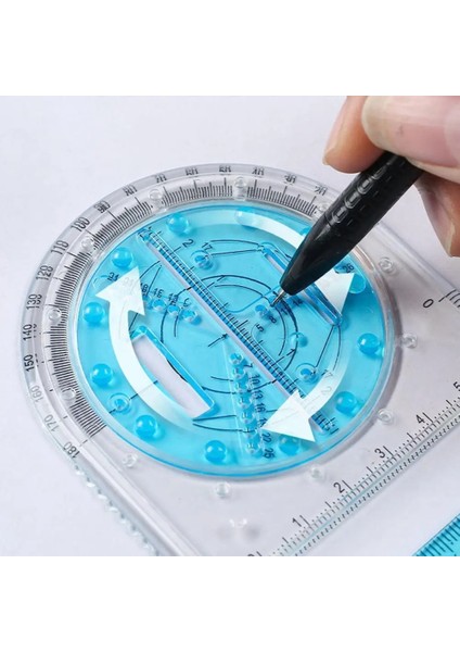 Xbu-1pc Tarzı Okul Için Çok Fonksiyonlu Ilköğretim Okulu Etkinlik Çizim Geometrik Cetvel Üçgen Cetvel Pusula Iletki Seti Ölçme Aracı (Yurt Dışından) indirimleri