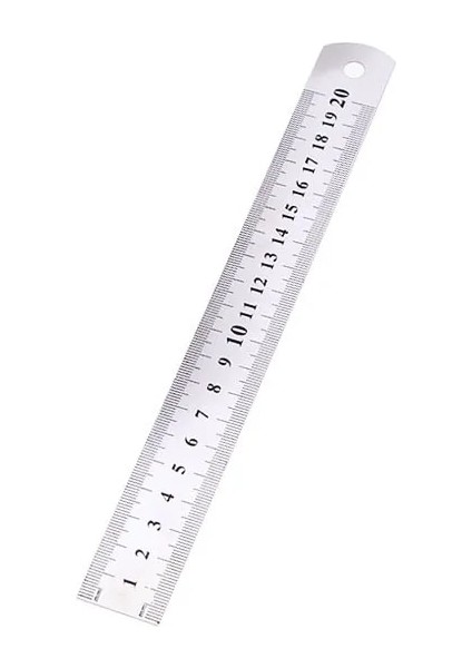 20CM Tarzı Metal Ölçeği Paslanmaz Çelik Düz Cetvel 15 cm 20 cm 30 cm Cetvel Çocuklar Kırtasiye Ölçme Çizim Aracı Ofis Okul Malzemeleri (Yurt Dışından)