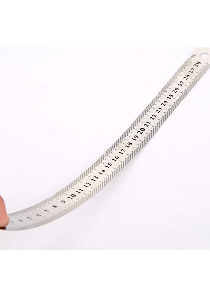 20CM Tarzı Metal Ölçeği Paslanmaz Çelik Düz Cetvel 15 cm 20 cm 30 cm Cetvel Çocuklar Kırtasiye Ölçme Çizim Aracı Ofis Okul Malzemeleri (Yurt Dışından)