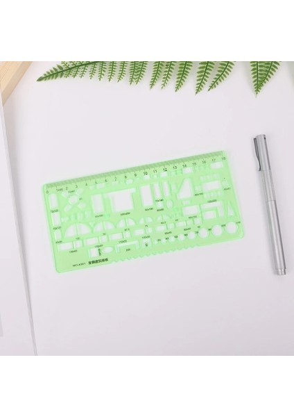 NO.4308 Stili Yeni Yeşil Geometrik Şablon Cetvel Haritalama Çizim Araçları Cetvel Öğrenci Okul Kırtasiye Için Uygun (Yurt Dışından) modelleri