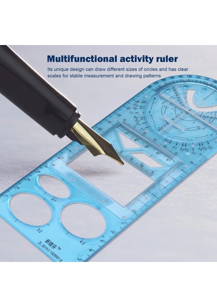 No.5 Tarzı Okul Ofis Mimarisi Kaynağı Için Çok Fonksiyonlu Geometrik Cetvel Geometrik Çizim Şablonu Ölçme Aracı Линейка Школьная (Yurt Dışından) fırsatları