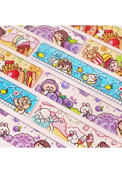 Bir Stil 15 cm Kawaii Tapyoka Kız Plastik Cetvel Çok Fonksiyonlu Dıy Çizim Araçları Öğrenci Sevimli Cetveller Çift Görevli Okul Ofis Malzemeleri (Yurt Dışından) fiyatları