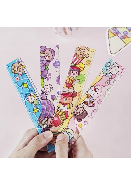 Bir Stil 15 cm Kawaii Tapyoka Kız Plastik Cetvel Çok Fonksiyonlu Dıy Çizim Araçları Öğrenci Sevimli Cetveller Çift Görevli Okul Ofis Malzemeleri (Yurt Dışından) fırsatları