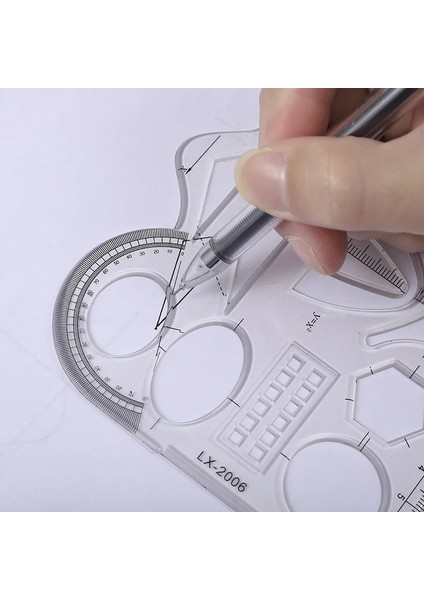 Şeffaf Stil Çok Şekilli Plastik Katlanabilir Cetvel Boyama Çizim Şablonu Oval Geometrik Eğri Desen Cetvel Kırtasiye Ofis Malzemeleri (Yurt Dışından) fırsatları