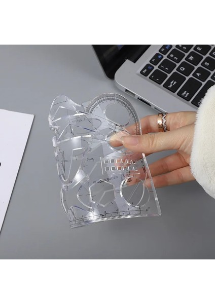 Mor Tarzı Çok Şekilli Plastik Katlanabilir Cetvel Boyama Çizim Şablonu Oval Geometrik Eğri Desen Cetvel Kırtasiye Ofis Malzemeleri (Yurt Dışından) modelleri