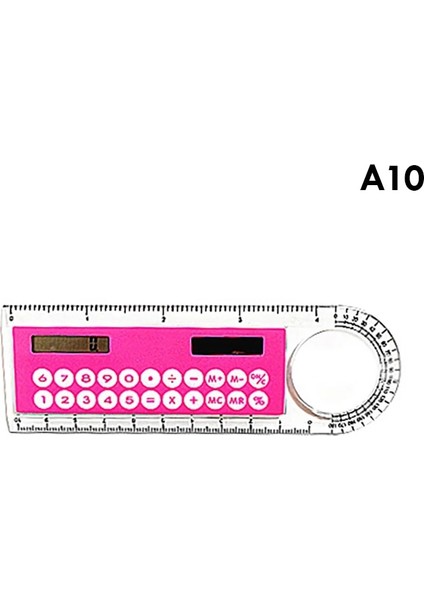 Mor Tarzı 3in1 Çok Fonksiyonlu Güneş Cetvel Hesap Makinesi 10 cm Uzunluk Açı Cetvel Kart Cetvel Okul Ofis Öğrencileri Kırtasiye Güneş Cetveller (Yurt Dışından)