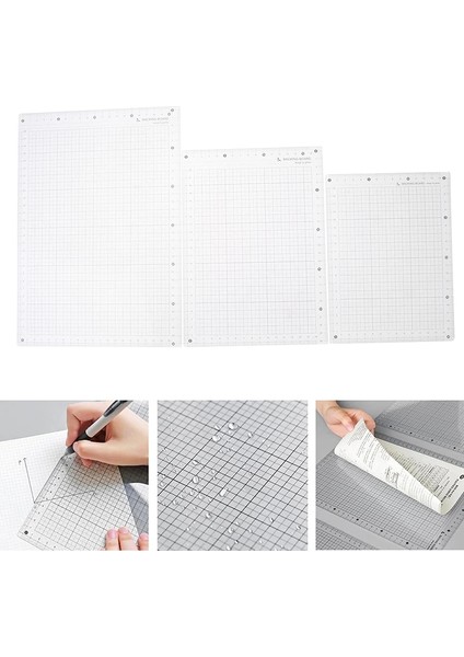 A4 Stili Şeffaf Cetvel Kurulu A4 A5 Öğrenciler Yazı Masası Pedi Pvc Izgara Dikiş Kesme Paspaslar Çizim Pano Ölçme Malzemeleri (Yurt Dışından)