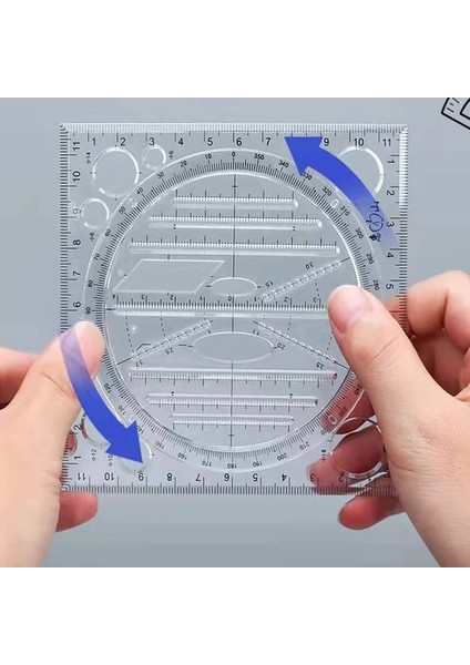 Siyah Stil Döner Çok Fonksiyonlu Cetvel Hızla Yuvarlak Geometrik Şekil Çizim Cetvel Fonksiyon Şablonu Artefakt Elips Çizin (Yurt Dışından) modelleri