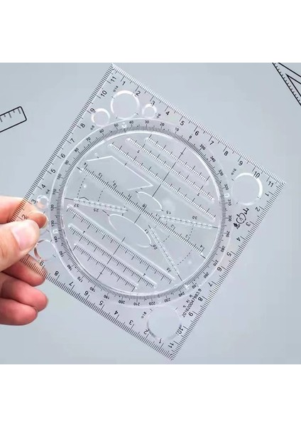 Siyah Stil Döner Çok Fonksiyonlu Cetvel Hızla Yuvarlak Geometrik Şekil Çizim Cetvel Fonksiyon Şablonu Artefakt Elips Çizin (Yurt Dışından) fırsatları