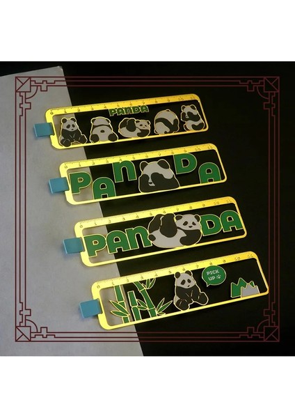 C Tarzı Sevimli Panda Metal Imi Çin Tarzı Içi Boş Tasarım Cetvel Yaratıcı Kırtasiye Yenilik Kawaii Çocuklar Öğrenci Hediyeler (Yurt Dışından) modelleri