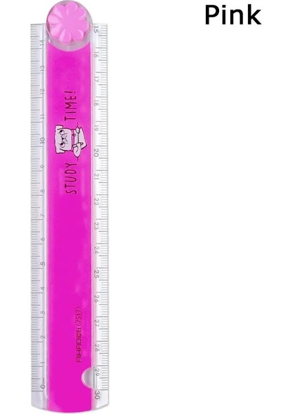 Pembe Tarzı Sevimli Şeffaf Dıy Okul Malzemeleri Öğrenci Çizim Araçları Katlanır Cetvel Çok Fonksiyonlu Yaratıcı Kırtasiye (Yurt Dışından)