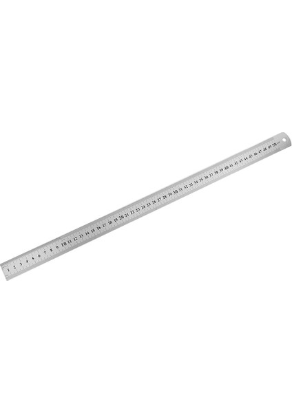 500MM Tarzı Paslanmaz Çelik Cetvel Metal Düz Cetvel Hassas Çift Taraflı Ölçme Aracı (Yurt Dışından)