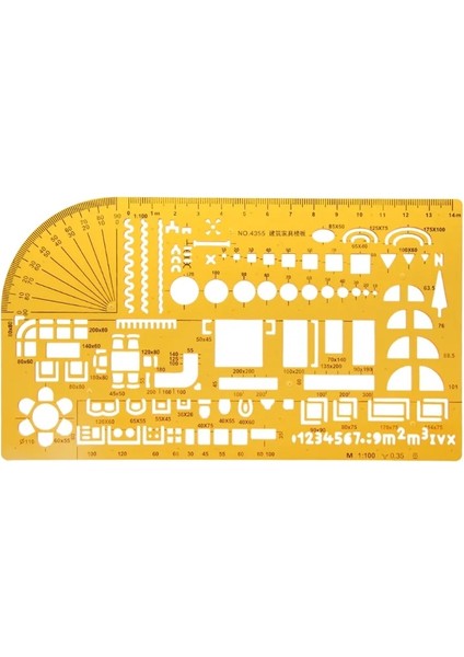 K Reçine Cetvel Profesyonel Evrensel Mobilya Inşaat Mimarı Şablon Cetvel Okul Aksesuarları (Yurt Dışından)