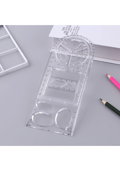Çok Fonksiyonlu Geometrik Cetvel Geometrik Çizim Şablonu Ölçme Aracı Çizim Cetveller Öğrenciler Okul Ofis Malzemeleri (Yurt Dışından)