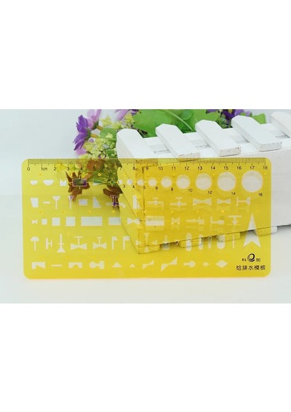 Öğrenciler Için 18 cm Plastik Su Sistemi Tasarımı Çizim Şablonu Su Temini ve Drenaj Cetvelleri KJ017 (Yurt Dışından) fırsatları