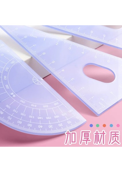 Yeşil Stil Cetvel Seti Ins Sevimli Öğrenci Kırtasiye Uzatılmış Derece Üçgen Cetvel Şeffaf Pp Kutusu Renk Okul Öğrenme Çizim Aracı (Yurt Dışından) modelleri