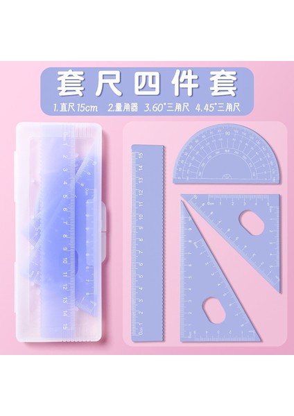 Yeşil Stil Cetvel Seti Ins Sevimli Öğrenci Kırtasiye Uzatılmış Derece Üçgen Cetvel Şeffaf Pp Kutusu Renk Okul Öğrenme Çizim Aracı (Yurt Dışından) fırsatları