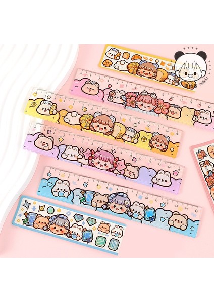 Kötüye Kullanma Tarzı Lot Sevimli Akrilik Cetveller Kawaii Grils Dalgalar Çizim Şablonu Dantel Dikiş Cetvel Kırtasiye Ofis Okul (Yurt Dışından) modelleri