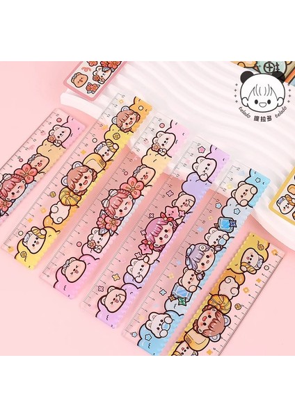 Kötüye Kullanma Tarzı Lot Sevimli Akrilik Cetveller Kawaii Grils Dalgalar Çizim Şablonu Dantel Dikiş Cetvel Kırtasiye Ofis Okul (Yurt Dışından) indirimleri