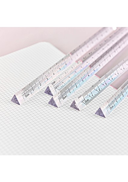 20CM Tarzı cm Şeffaf Üçgen Düz Cetvel Kawaii Ölçüm Çizim Şablonu Kore Kırtasiye Yazma Aracı Ofis Malzemeleri (Yurt Dışından) indirimleri