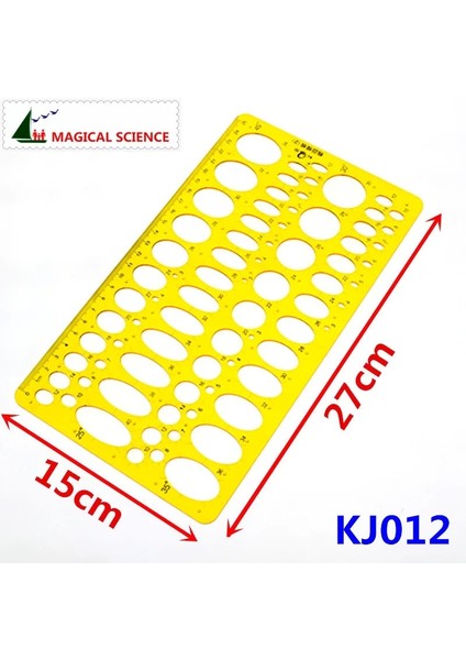 Şeffaf Plastik Elips Çizim Şablonu Oval Profesyonel Tasarım Çizim Tahtasında 25 cm Öğrenci Cetvelleri KJ012 (Yurt Dışından)