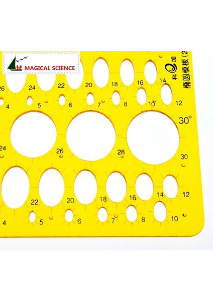 Şeffaf Plastik Elips Çizim Şablonu Oval Profesyonel Tasarım Çizim Tahtasında 25 cm Öğrenci Cetvelleri KJ012 (Yurt Dışından) modelleri