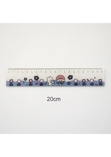 3-20CM Tarzı cm Sevimli Karikatür Anime Akrilik Cetvel Düz Çizim Cetveller Plastik Ölçme Aracı Kırtasiye Çocuklar Okul Ofis Malzemeleri (Yurt Dışından)