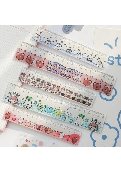 3-20CM Tarzı cm Sevimli Karikatür Anime Akrilik Cetvel Düz Çizim Cetveller Plastik Ölçme Aracı Kırtasiye Çocuklar Okul Ofis Malzemeleri (Yurt Dışından) fiyatları