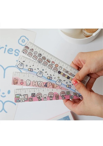 3-20CM Tarzı cm Sevimli Karikatür Anime Akrilik Cetvel Düz Çizim Cetveller Plastik Ölçme Aracı Kırtasiye Çocuklar Okul Ofis Malzemeleri (Yurt Dışından) modelleri