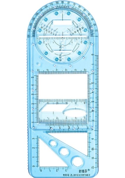 Birincil-6 Stili Çok Fonksiyonlu Geometrik Cetvel Geometrik Çizim Şablonu Okul Öğrenci Ofis Mimarisi Için Ölçme Aracı Ölçme Kuralı (Yurt Dışından)