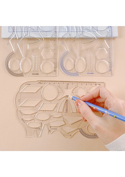 A2 Stili Açı Geometrik Çizim Şablonu Daire Oluşturucu Çizim Cetveli Çok Fonksiyonlu (Yurt Dışından) modelleri