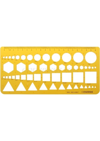K Reçine Cetvel Daireler Kareler Üçgen Geometrik Şablon Cetvel Stencil Ölçme Aracı Cetvel Okul Aksesuarları (Yurt Dışından)